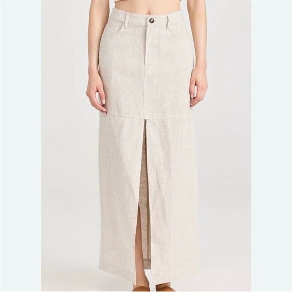 Reformation Tazz Madi Linen Skirt size 0 - Picture 3 of 4